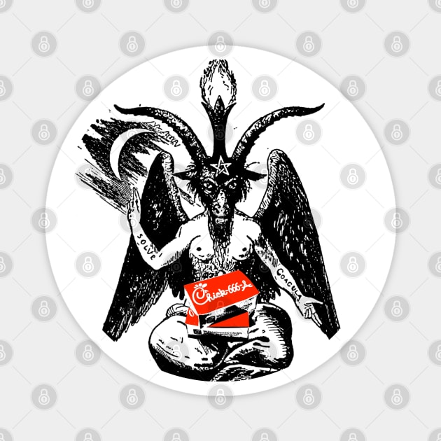 Satanist Chicken Magnet by chilangopride